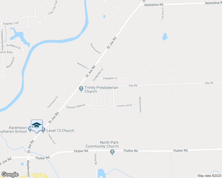 map of restaurants, bars, coffee shops, grocery stores, and more near 9514 Bridgewood Place in Fort Wayne