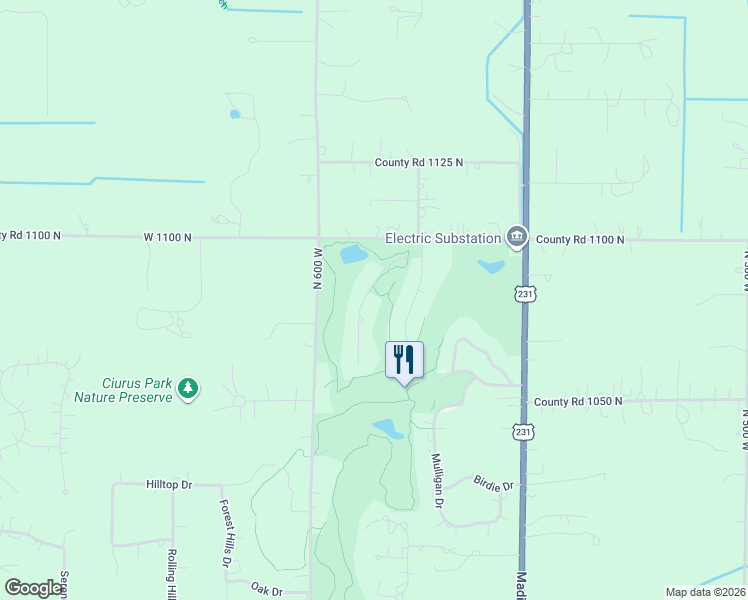 map of restaurants, bars, coffee shops, grocery stores, and more near 10805 Dogleg Drive in De Motte