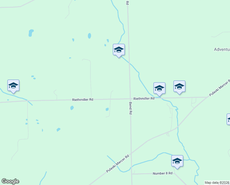 map of restaurants, bars, coffee shops, grocery stores, and more near 227-255 Riethmiller Road in New Wilmington