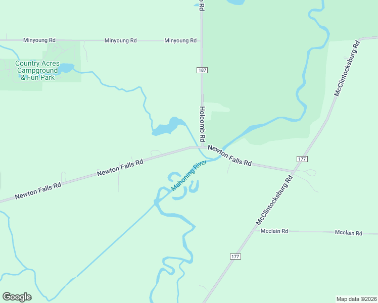 map of restaurants, bars, coffee shops, grocery stores, and more near 10146 Newton Falls Road in Ravenna