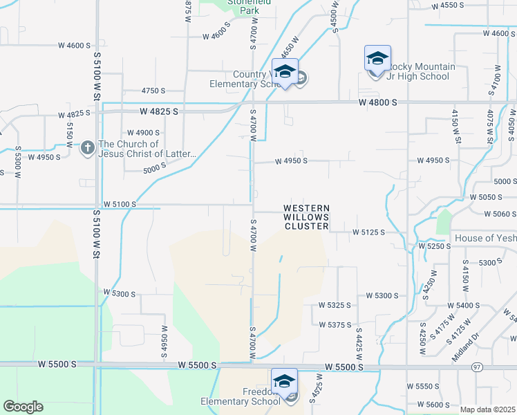 map of restaurants, bars, coffee shops, grocery stores, and more near 5076 South 4700 West in Hooper