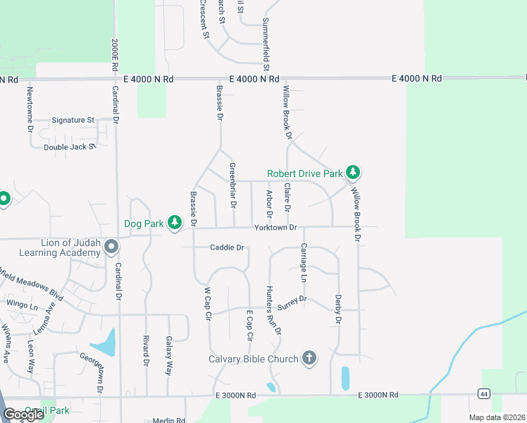 map of restaurants, bars, coffee shops, grocery stores, and more near 1695 Arbor Drive in Bourbonnais