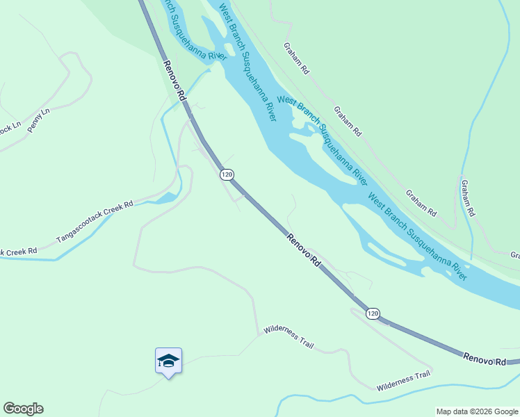 map of restaurants, bars, coffee shops, grocery stores, and more near 2956 Renovo Road in Mill Hall
