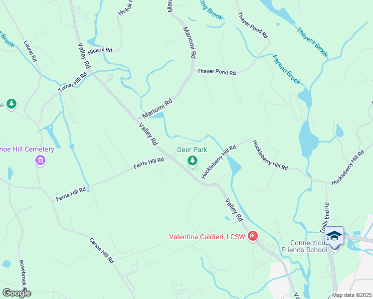 map of restaurants, bars, coffee shops, grocery stores, and more near 431 Valley Road in New Canaan
