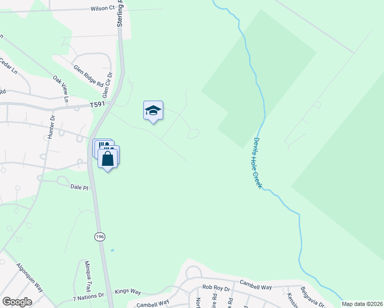 map of restaurants, bars, coffee shops, grocery stores, and more near 31 Viceroy Lane in Tobyhanna