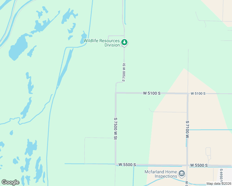 map of restaurants, bars, coffee shops, grocery stores, and more near 7498 West 5100 South in Hooper