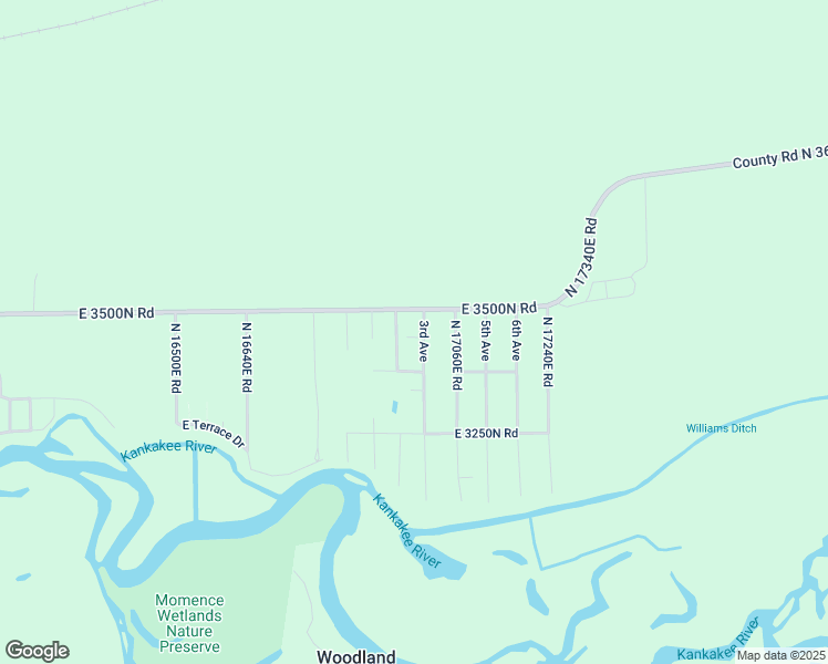 map of restaurants, bars, coffee shops, grocery stores, and more near 17002 East 3500N Road in Momence