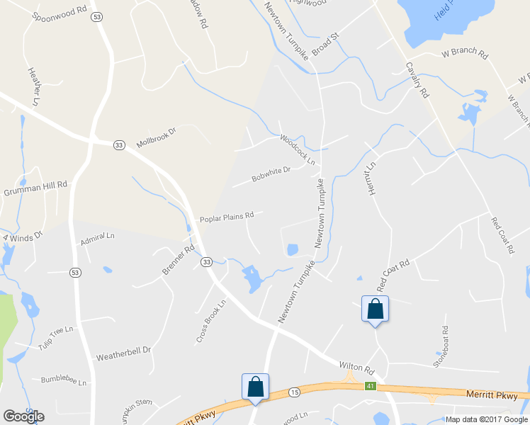 map of restaurants, bars, coffee shops, grocery stores, and more near 25 Poplar Plains Road in Westport