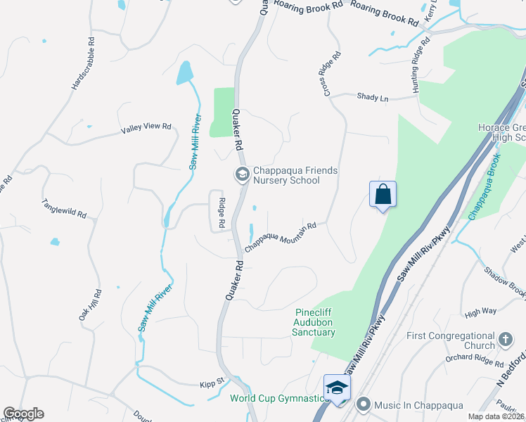 map of restaurants, bars, coffee shops, grocery stores, and more near 9 Melanie Drive in Chappaqua