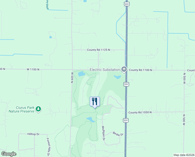 map of restaurants, bars, coffee shops, grocery stores, and more near 10805-10873 Dogleg Dr in De Motte