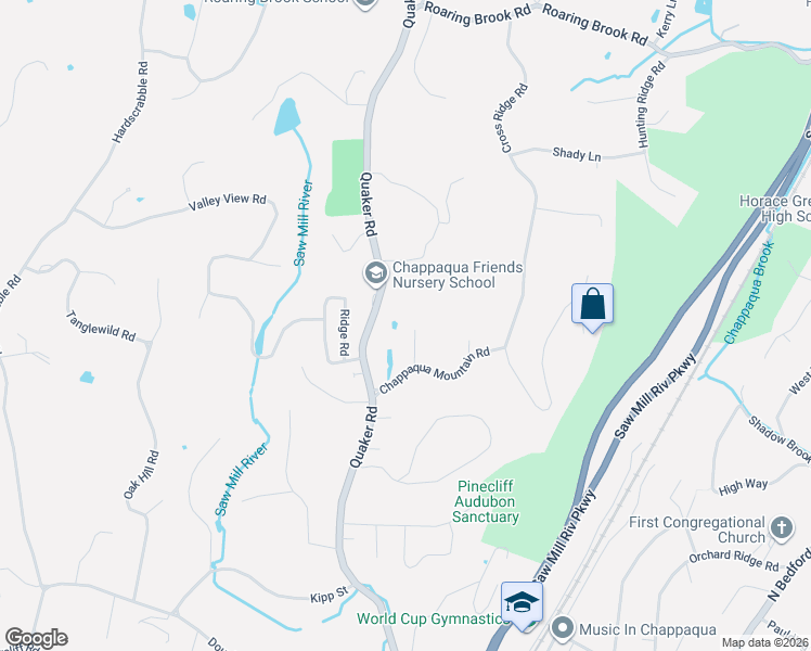 map of restaurants, bars, coffee shops, grocery stores, and more near 9 Melanie Drive in Chappaqua