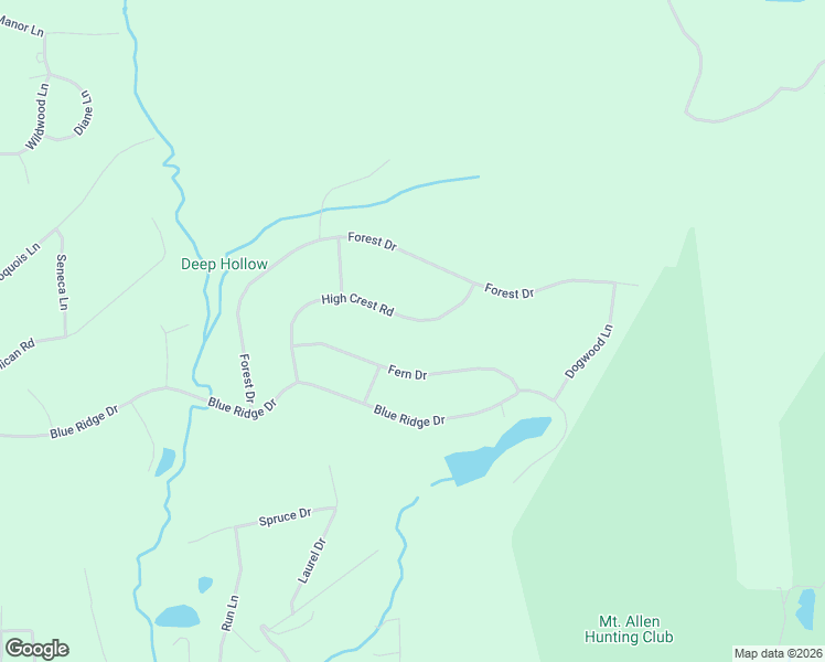 map of restaurants, bars, coffee shops, grocery stores, and more near 3584 High Crest Road in Monroe County