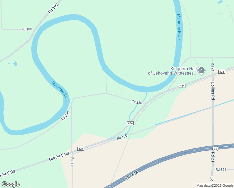 map of restaurants, bars, coffee shops, grocery stores, and more near 2331 Road 250 in Antwerp