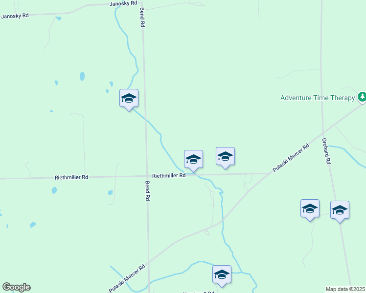 map of restaurants, bars, coffee shops, grocery stores, and more near 309 Riethmiller Road in New Wilmington