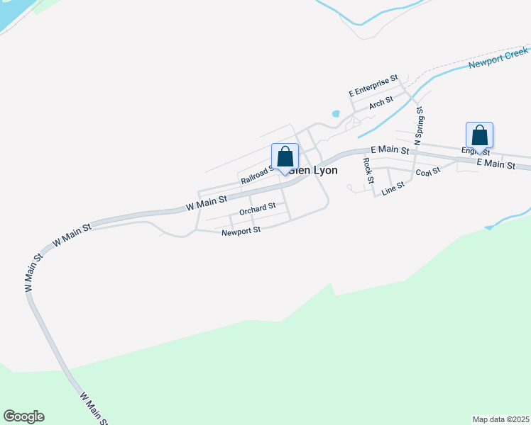 map of restaurants, bars, coffee shops, grocery stores, and more near 50 Newport Street in Glen Lyon