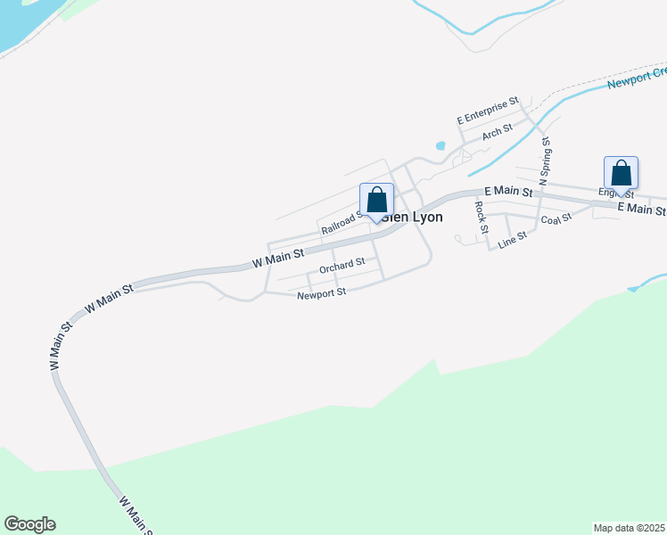 map of restaurants, bars, coffee shops, grocery stores, and more near 21 Apple Street in Glen Lyon