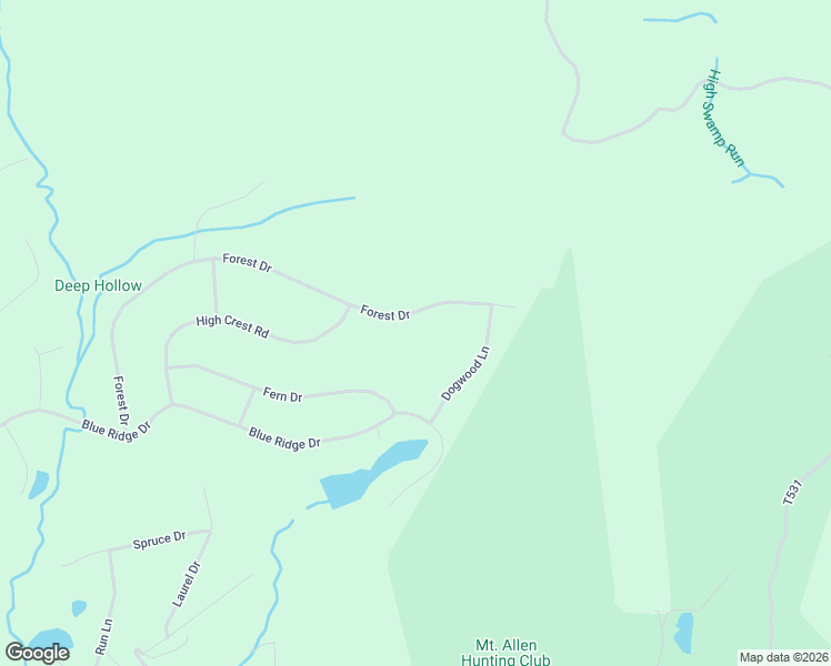 map of restaurants, bars, coffee shops, grocery stores, and more near 286 Forest Drive in Monroe County