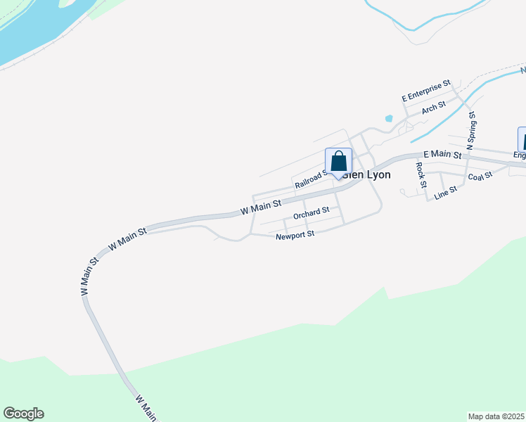 map of restaurants, bars, coffee shops, grocery stores, and more near 128 Railroad Street in Glen Lyon