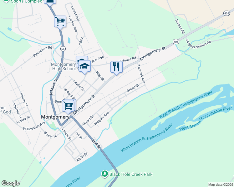 map of restaurants, bars, coffee shops, grocery stores, and more near 121-177 Montgomery St in Montgomery
