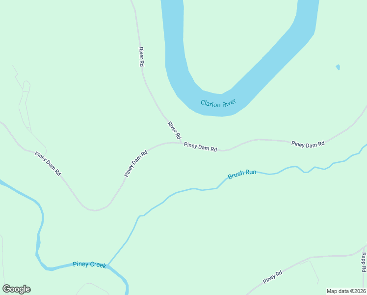 map of restaurants, bars, coffee shops, grocery stores, and more near 3910 Piney Dam Road in Clarion