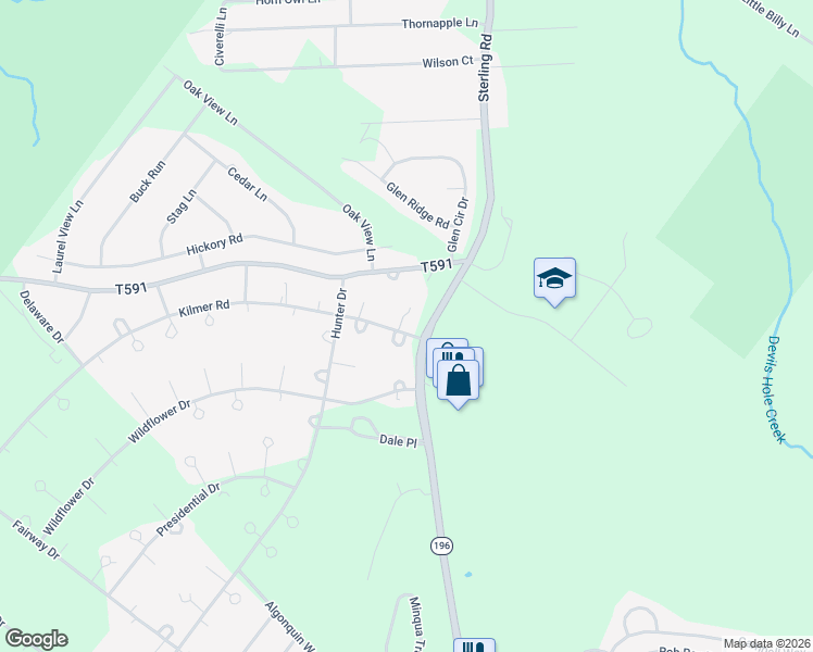 map of restaurants, bars, coffee shops, grocery stores, and more near 111 Red Maple Lane in Tobyhanna