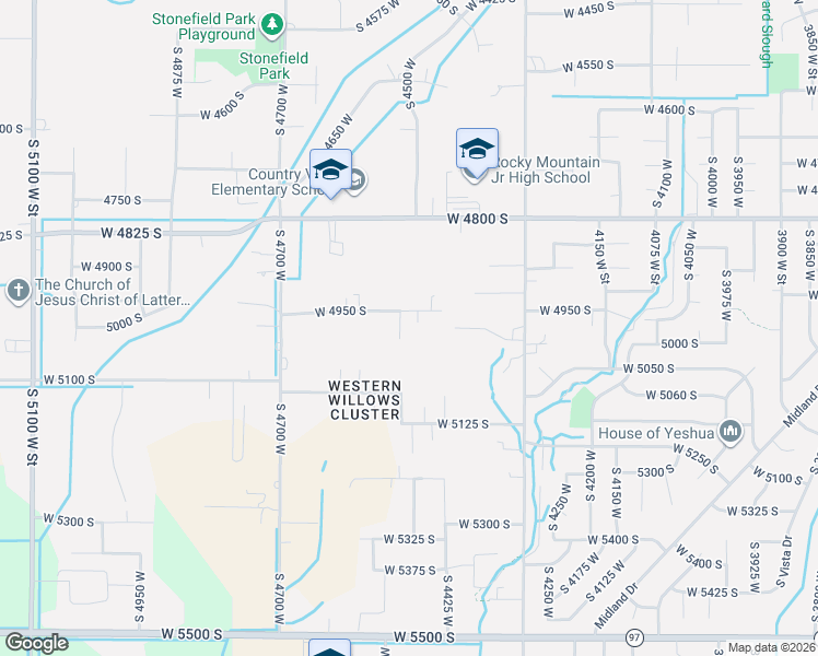 map of restaurants, bars, coffee shops, grocery stores, and more near 4466 West 4950 South in Hooper