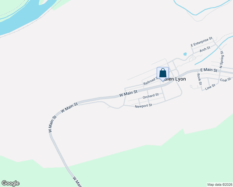 map of restaurants, bars, coffee shops, grocery stores, and more near 228 West Main Street in Glen Lyon