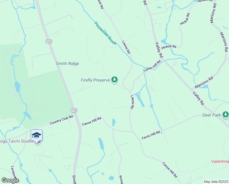 map of restaurants, bars, coffee shops, grocery stores, and more near 16 Sleepy Hollow Road in New Canaan