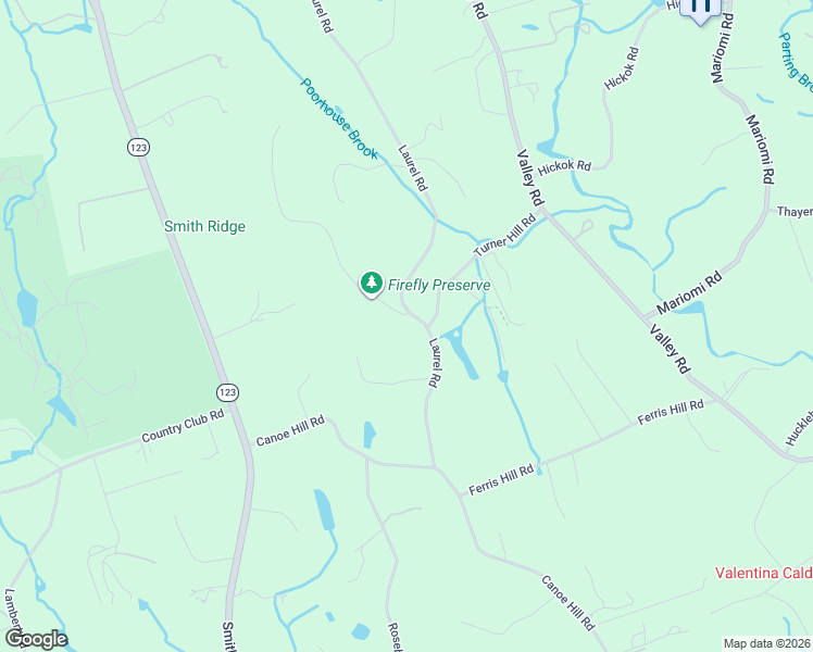 map of restaurants, bars, coffee shops, grocery stores, and more near 2 Sleepy Hollow Road in New Canaan