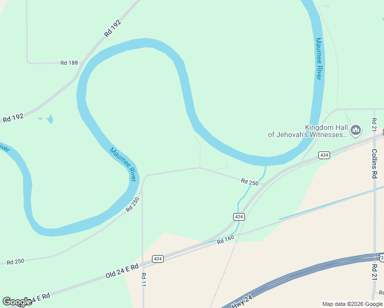 map of restaurants, bars, coffee shops, grocery stores, and more near 2315 Road 250a in Antwerp