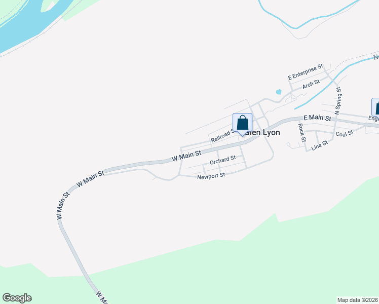 map of restaurants, bars, coffee shops, grocery stores, and more near 128 Railroad Street in Glen Lyon