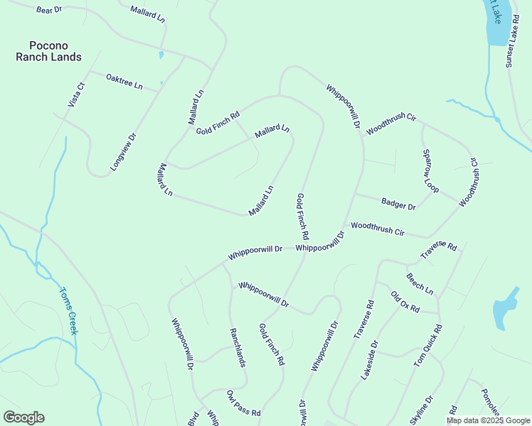 map of restaurants, bars, coffee shops, grocery stores, and more near 195 Mallard Lane in Bushkill