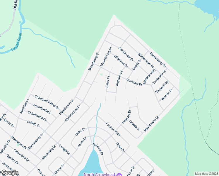 map of restaurants, bars, coffee shops, grocery stores, and more near Safro Court in Monroe County