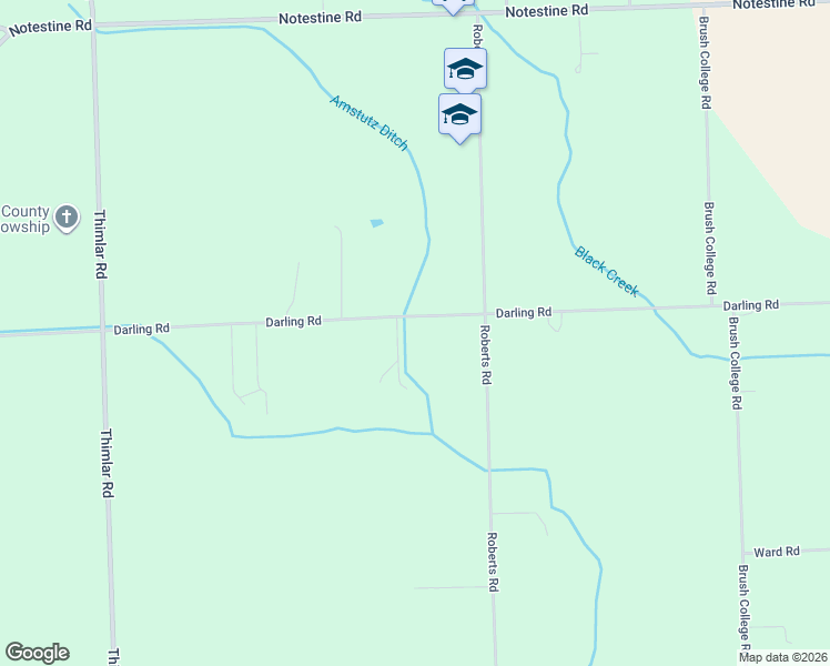map of restaurants, bars, coffee shops, grocery stores, and more near 16830-16998 Darling Road in Woodburn