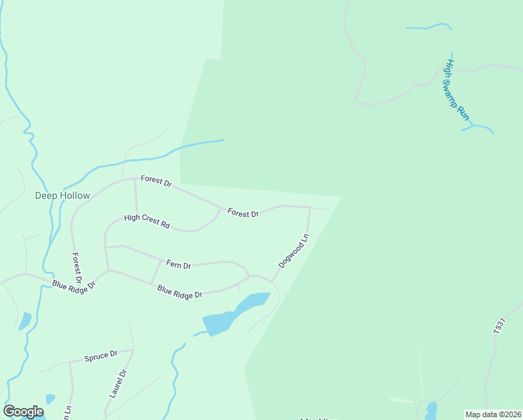 map of restaurants, bars, coffee shops, grocery stores, and more near 630 Forest Drive in Canadensis