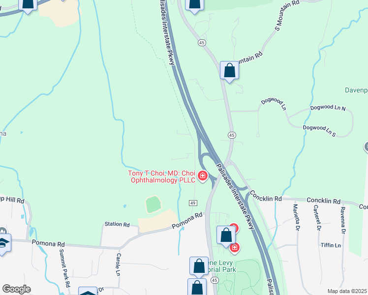 map of restaurants, bars, coffee shops, grocery stores, and more near 35 Firemens Memorial Drive in Pomona