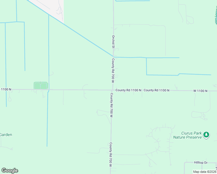 map of restaurants, bars, coffee shops, grocery stores, and more near 7012-7450 County Road 1100 in De Motte