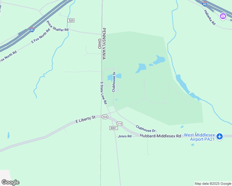 map of restaurants, bars, coffee shops, grocery stores, and more near 108 Clubhouse Drive in West Middlesex
