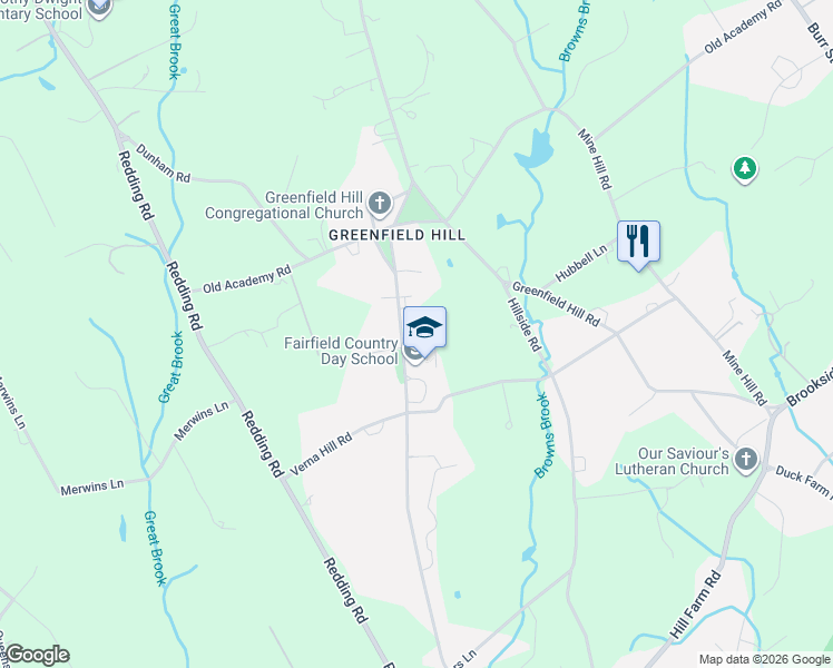 map of restaurants, bars, coffee shops, grocery stores, and more near 3020 Bronson Road in Fairfield