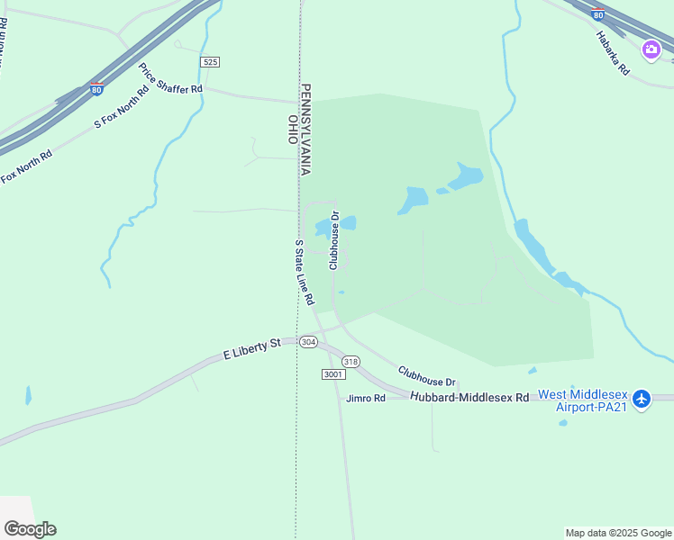 map of restaurants, bars, coffee shops, grocery stores, and more near 108 Clubhouse Drive in West Middlesex
