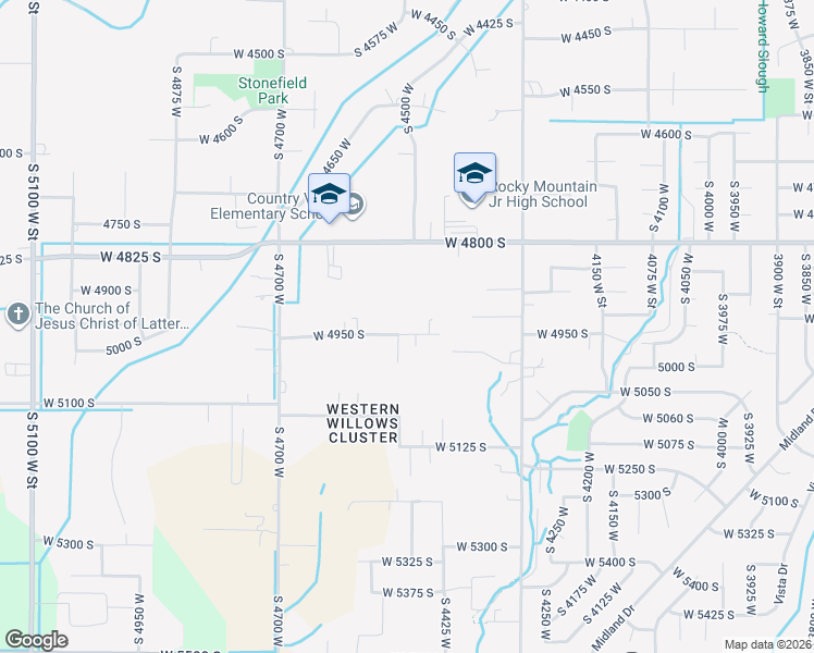 map of restaurants, bars, coffee shops, grocery stores, and more near 4488 West 4950 South in Hooper