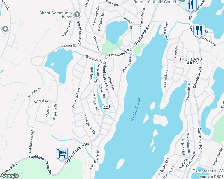 map of restaurants, bars, coffee shops, grocery stores, and more near 206 Alturas Road in Sussex County