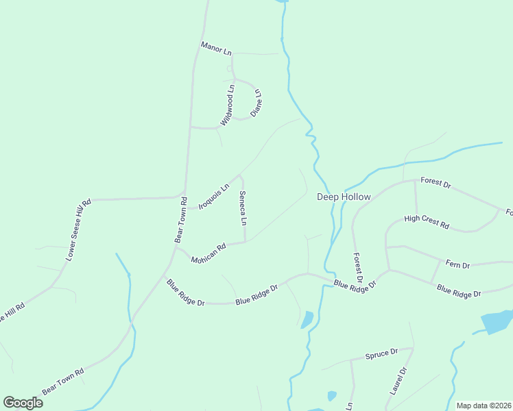 map of restaurants, bars, coffee shops, grocery stores, and more near 305 Seneca Lane in Monroe County