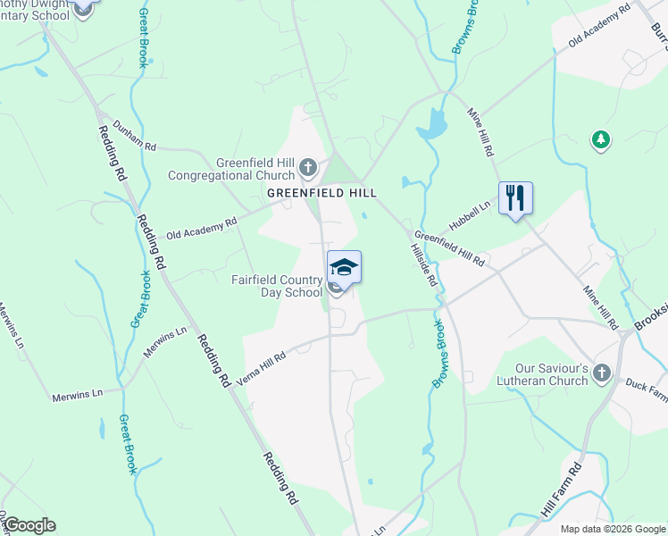 map of restaurants, bars, coffee shops, grocery stores, and more near 3020 Bronson Road in Fairfield