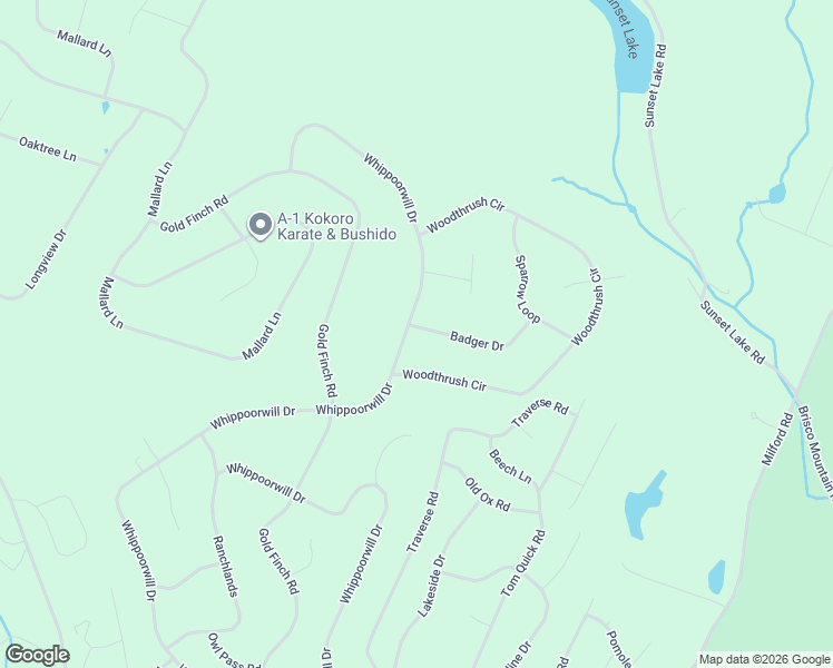 map of restaurants, bars, coffee shops, grocery stores, and more near 288 Ranchlands in Bushkill