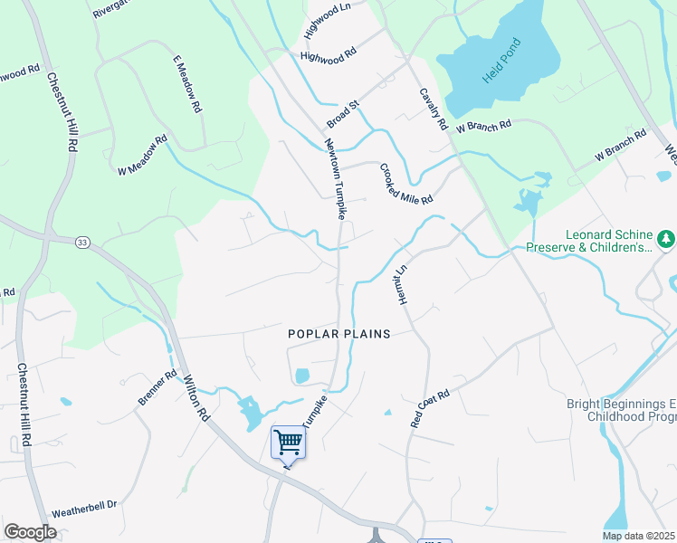 map of restaurants, bars, coffee shops, grocery stores, and more near 140 Newtown Turnpike in Westport