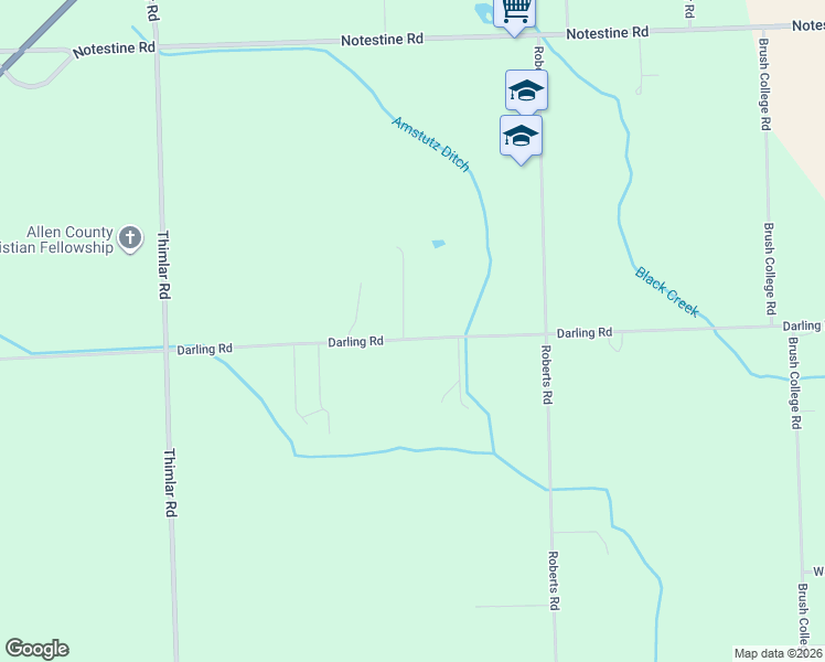 map of restaurants, bars, coffee shops, grocery stores, and more near 16830 Darling Road in Woodburn