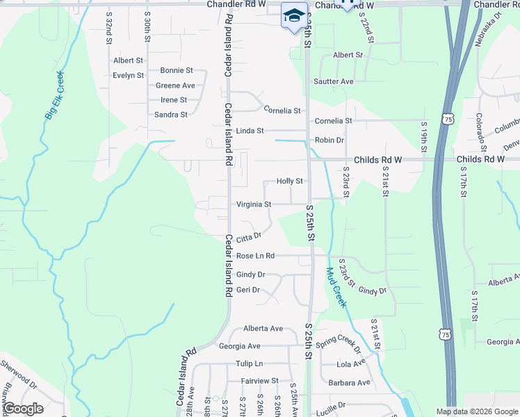 map of restaurants, bars, coffee shops, grocery stores, and more near 8512 Citta Drive in Omaha