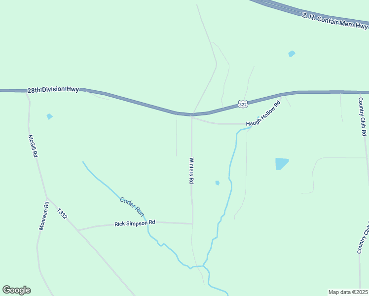 map of restaurants, bars, coffee shops, grocery stores, and more near Winters Village Road in Brookville
