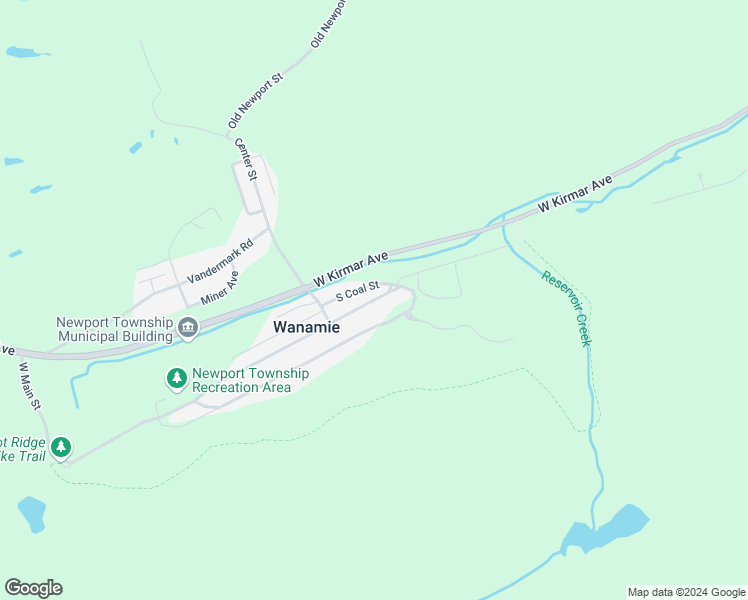 map of restaurants, bars, coffee shops, grocery stores, and more near 1018 East Main Street in Nanticoke